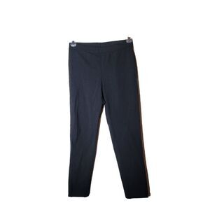Clara Sun Woo Women's Black Pants Straight Artsy Pull on Stretch Size Medium t8